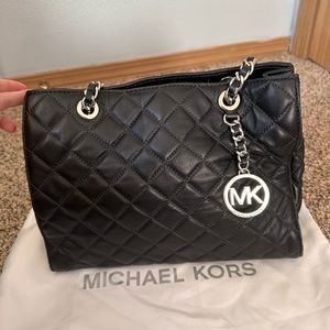Black Quilted Michael Kors Purse